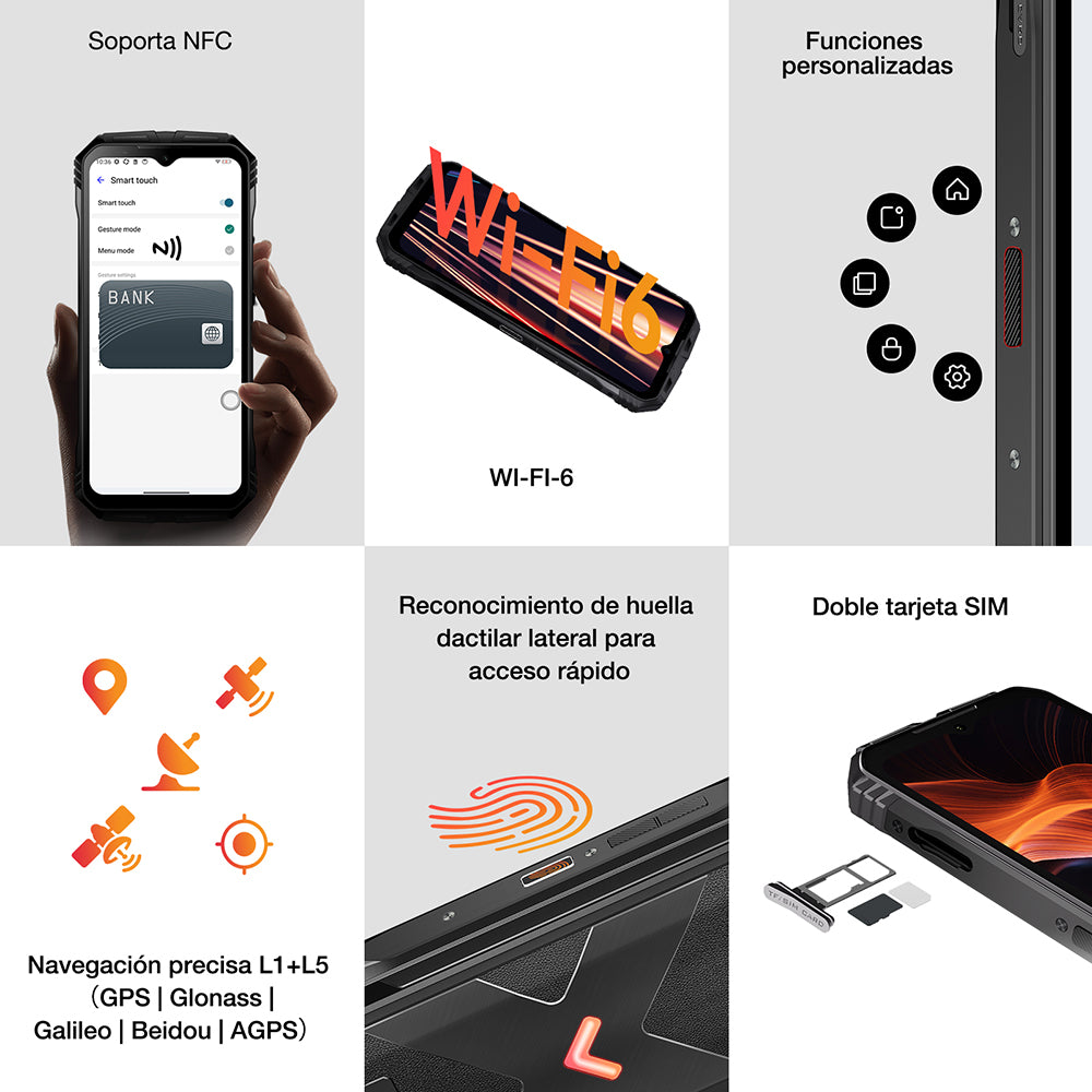 DOOGEE VMAX Plus Movil Irrompible 22000mAh Android 14 Movil Resistente 5G