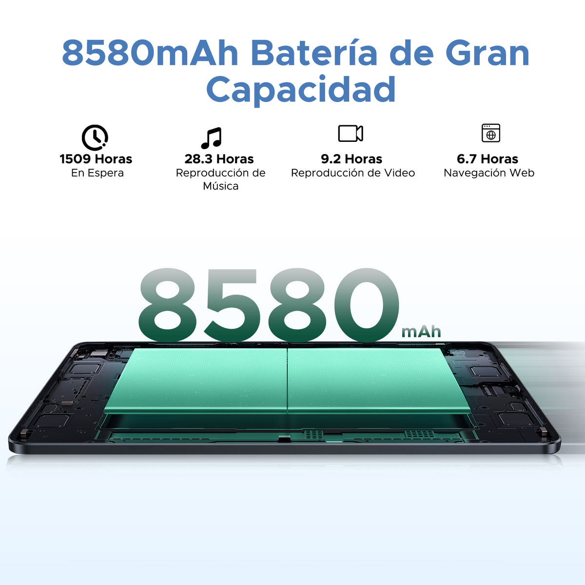 DOOGEE U11 Pro VIP Tableta con 30 GB de RAM y 256 GB de ROM, 5060 mAh, Android 15